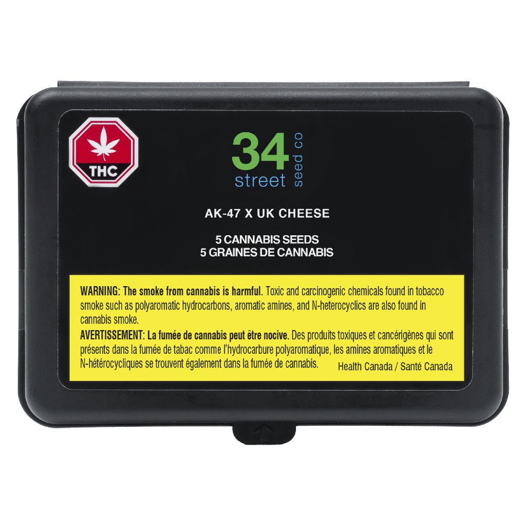34 Street Seed Co. - AK-47 X UK Cheese (AUTO) Seeds (Autoflower) - Sativa - 5 Pack