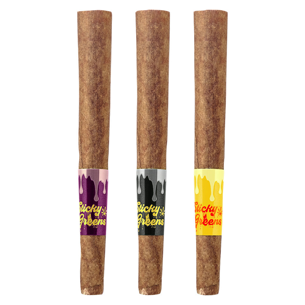 Sticky Greens - Back of the Woodz MultiPack Infused Blunts - Hybrid - 3x0.5g