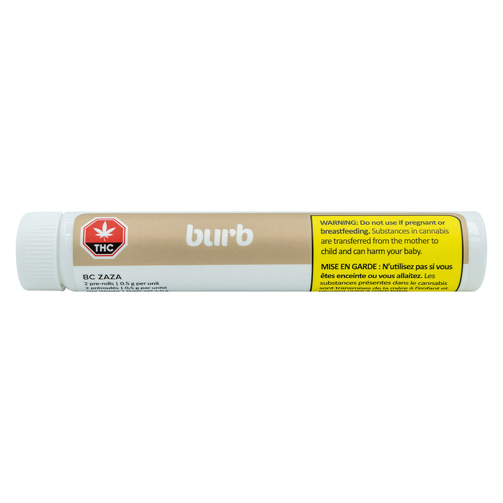 Burb - BC Zaza Pre-Rolls - Burb - BC Zaza - 2x0.5g