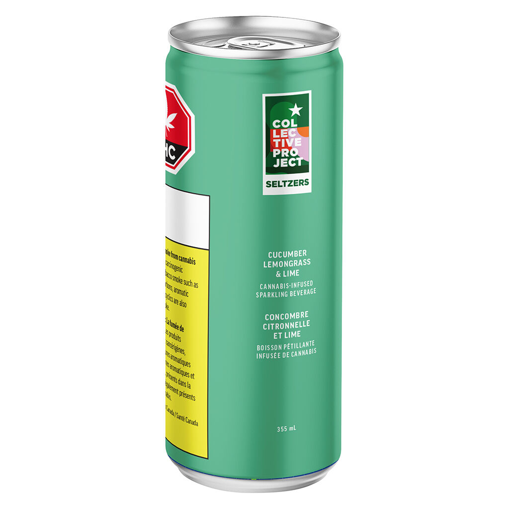 Collective Project - Cucumber Lemongrass & Lime Sparkling Botanical Water - Hybrid - 355ml