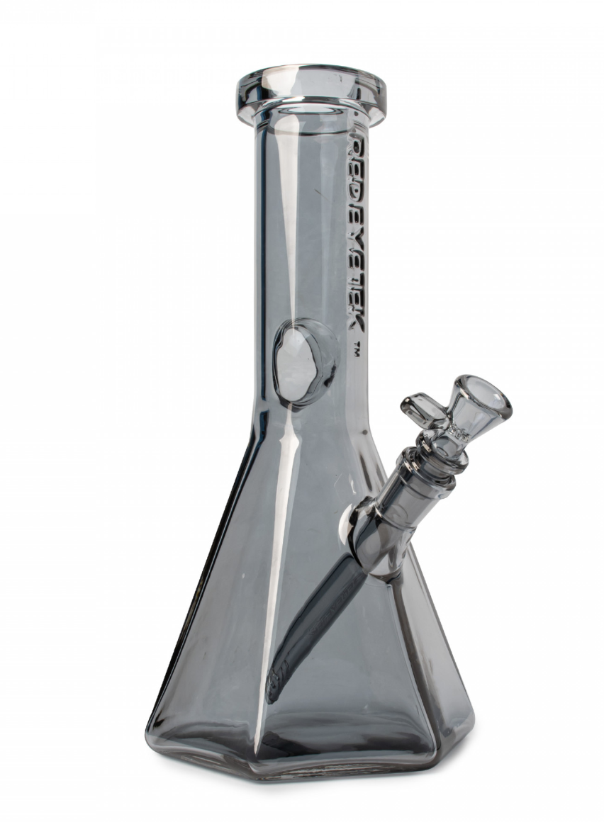 12" Ice Grey Hex Base Beaker - Pinball