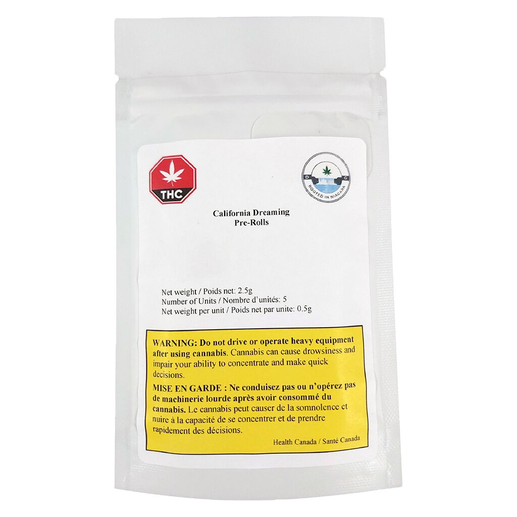 Dykstra Greenhouses - California Dreaming Pre-Roll - Dykstra Greenhouses - California Dreaming - 5x0.5g