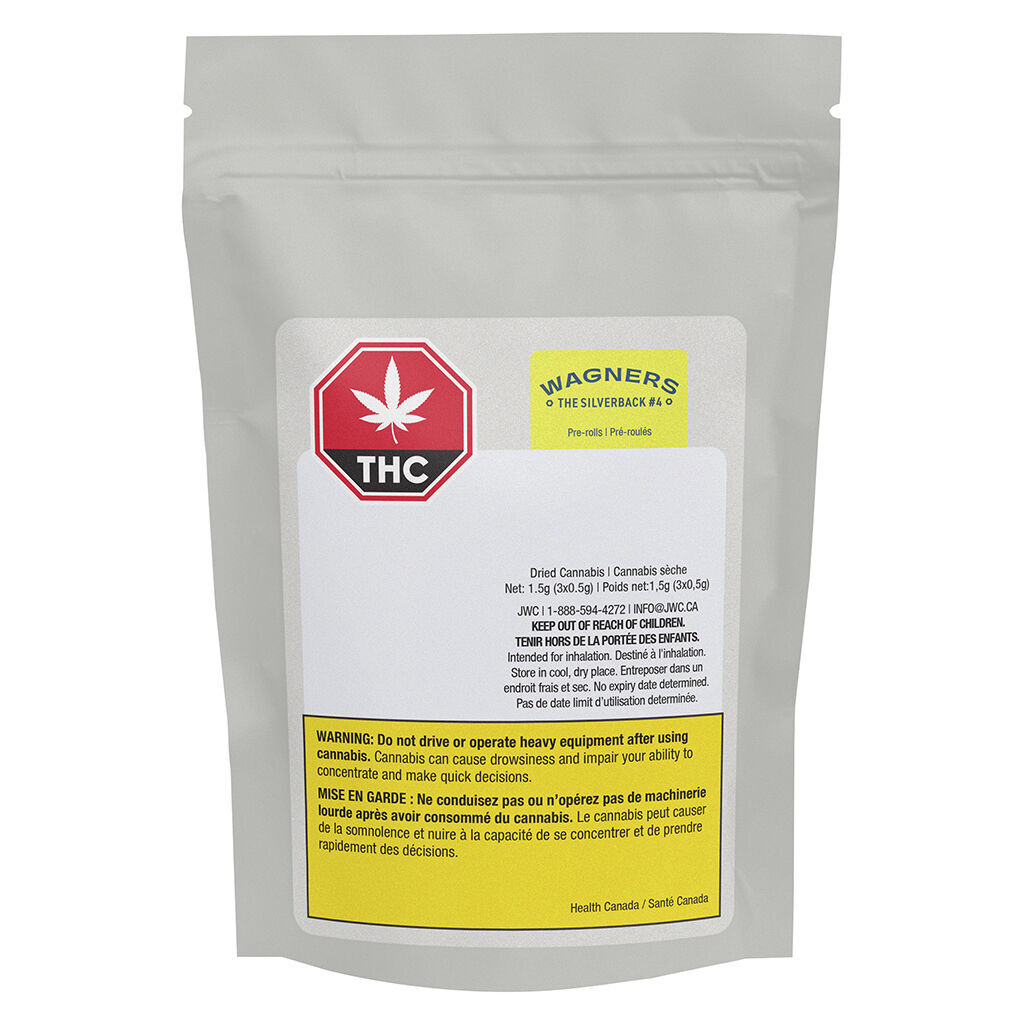 WAGNERS - The Silverback #4 Joints Pre-Roll - WAGNERS - The Silverback #4 Joints - 3x0.5g