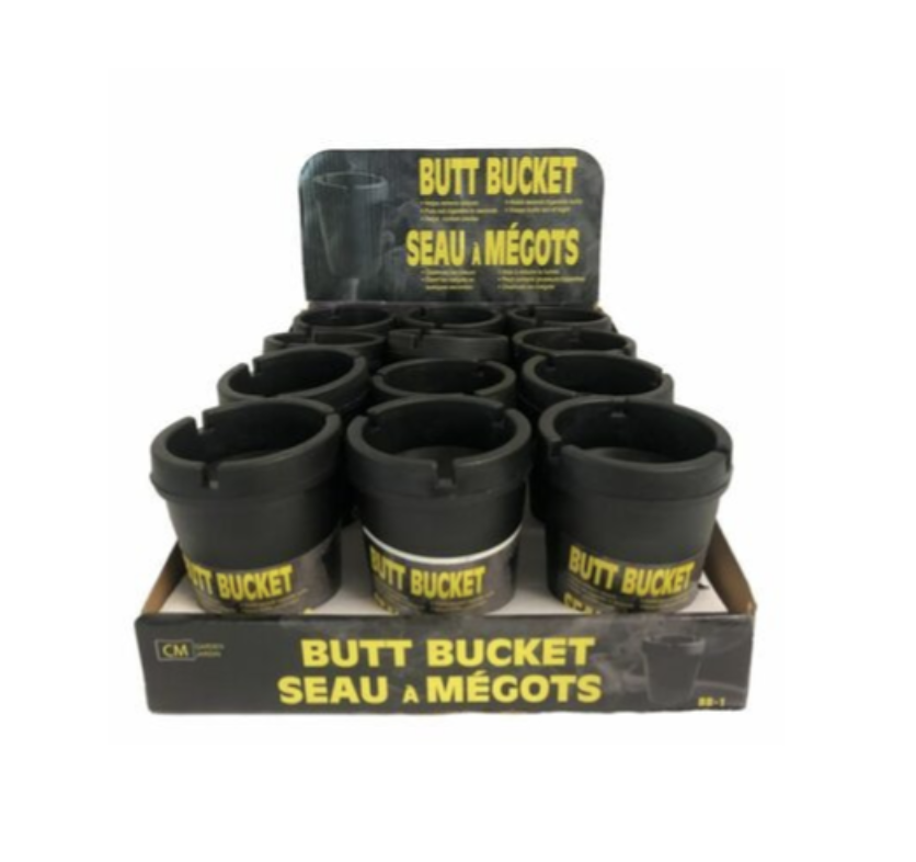 Butt Bucket Black Extinguishing Ashtray