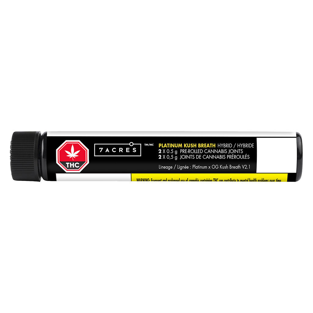 7ACRES - Platinum Kush Breath Pre-Roll - Indica - 2x0.5g