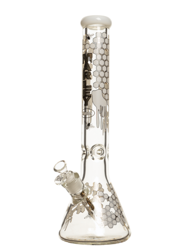 16" 9mm Marley Honeycomb Bong - Gold