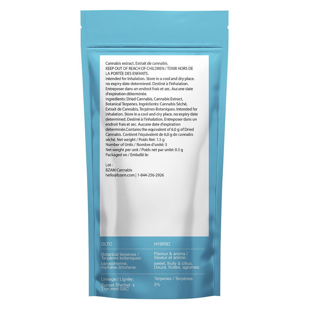 Ambr - Infused GLTO Pre-Roll Pack - Hybrid - 3x0.5g