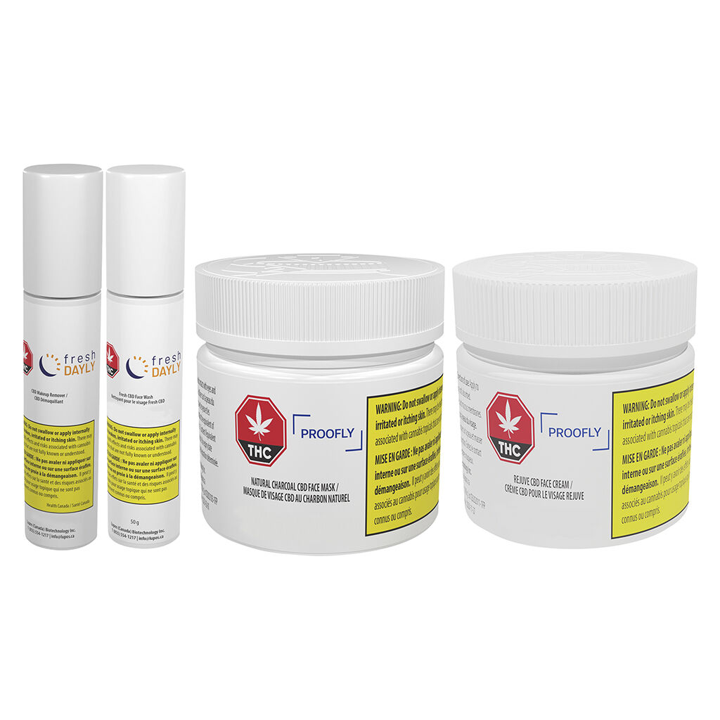 PROOFLY & freshDAYLY - Gently Cleansing Makeup Removing Kit - Sativa - 3 Pack