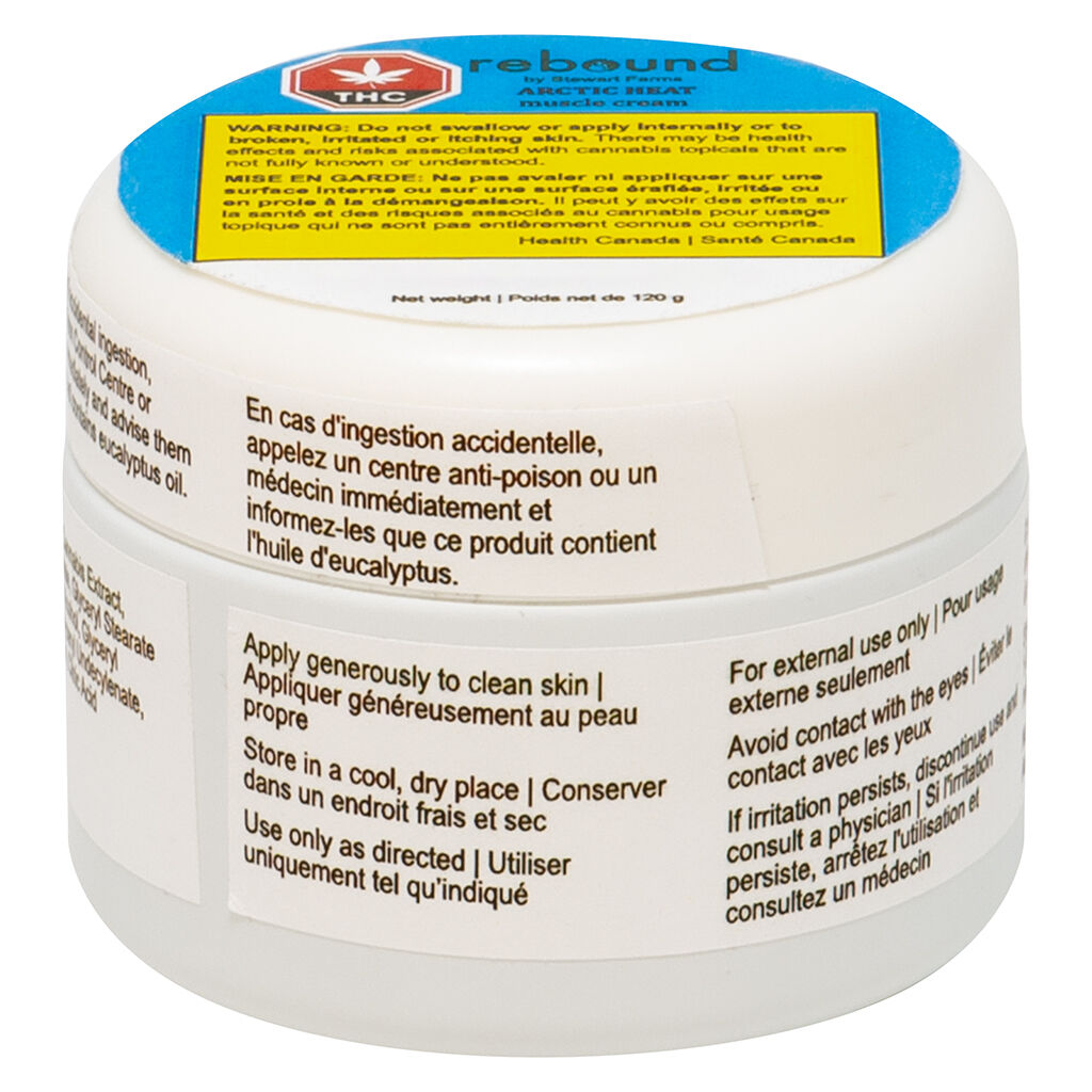 Rebound by Stewart Farms - Arctic Heat Muscle Cream - Hybrid - 120g