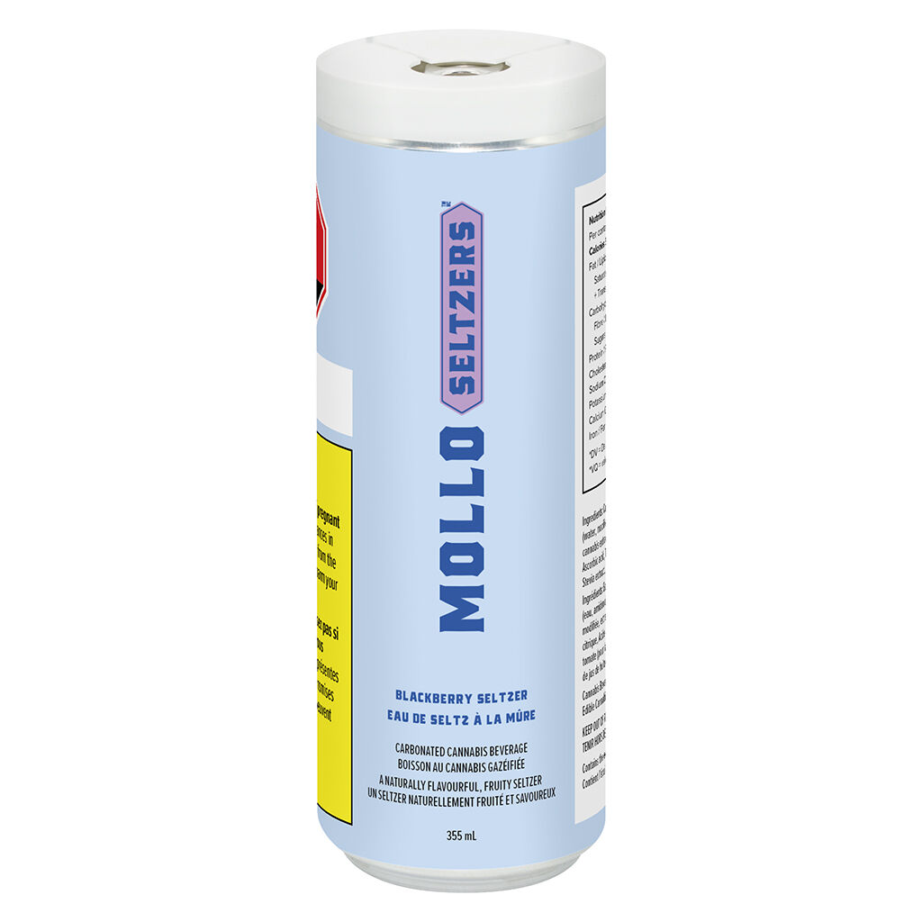 Mollo Seltzers - Blackberry Seltzer - Hybrid - 355ml