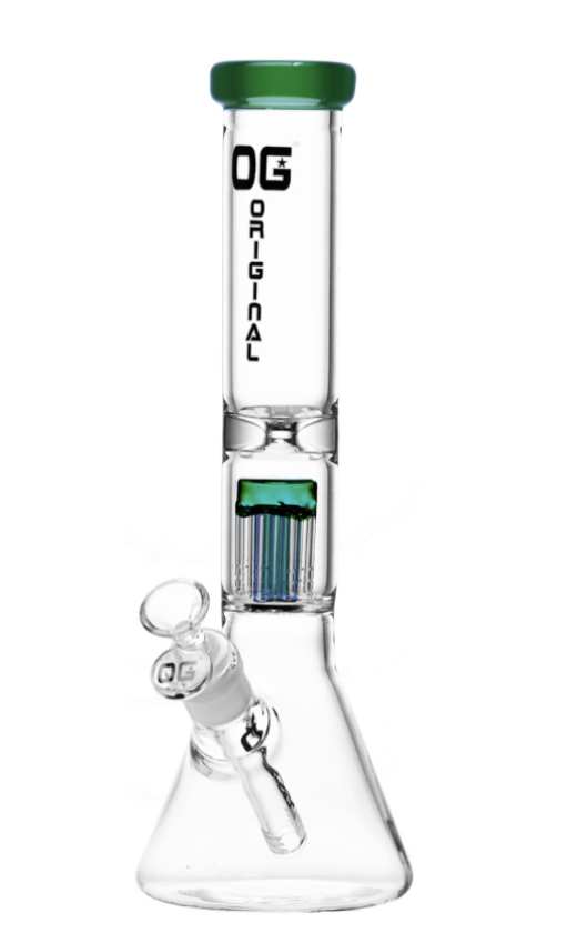 12" OG Original Colored Tree Perc Beaker Bong - Green