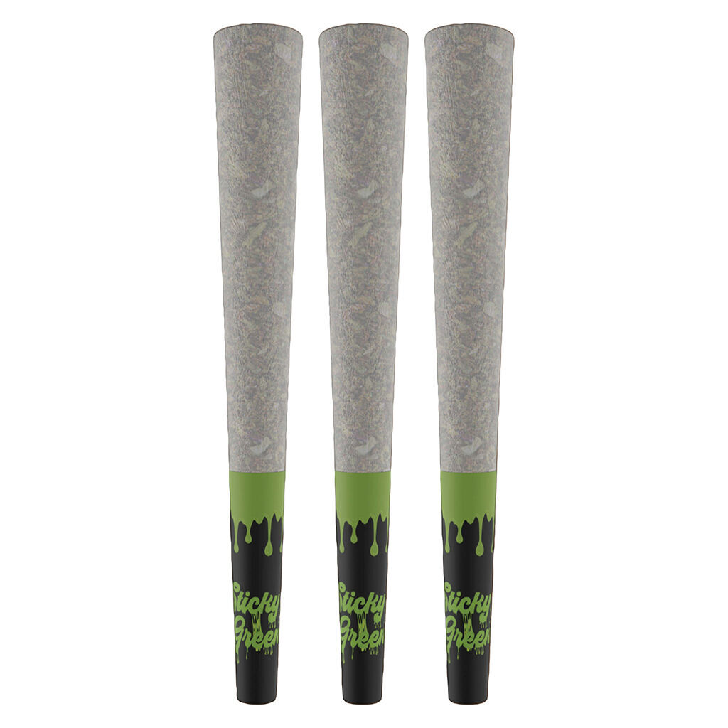 Sticky Greens - Disti Sticks - Pink Swirl Infused Pre-Rolls - Hybrid - 3x0.5g