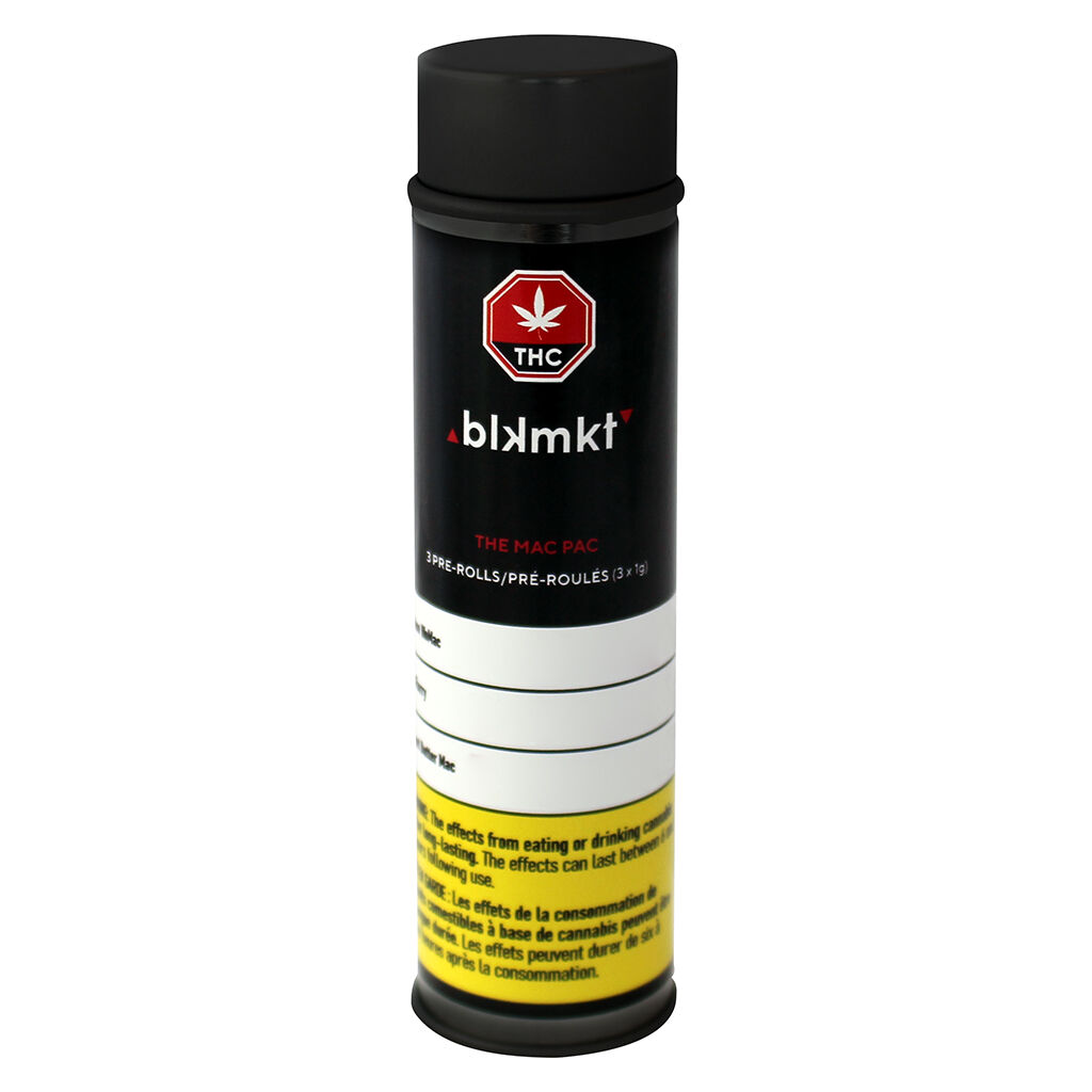 BLK MKT - The Mac Pac Pre-Rolls - BLK MKT - The Mac Pac - 3x1g