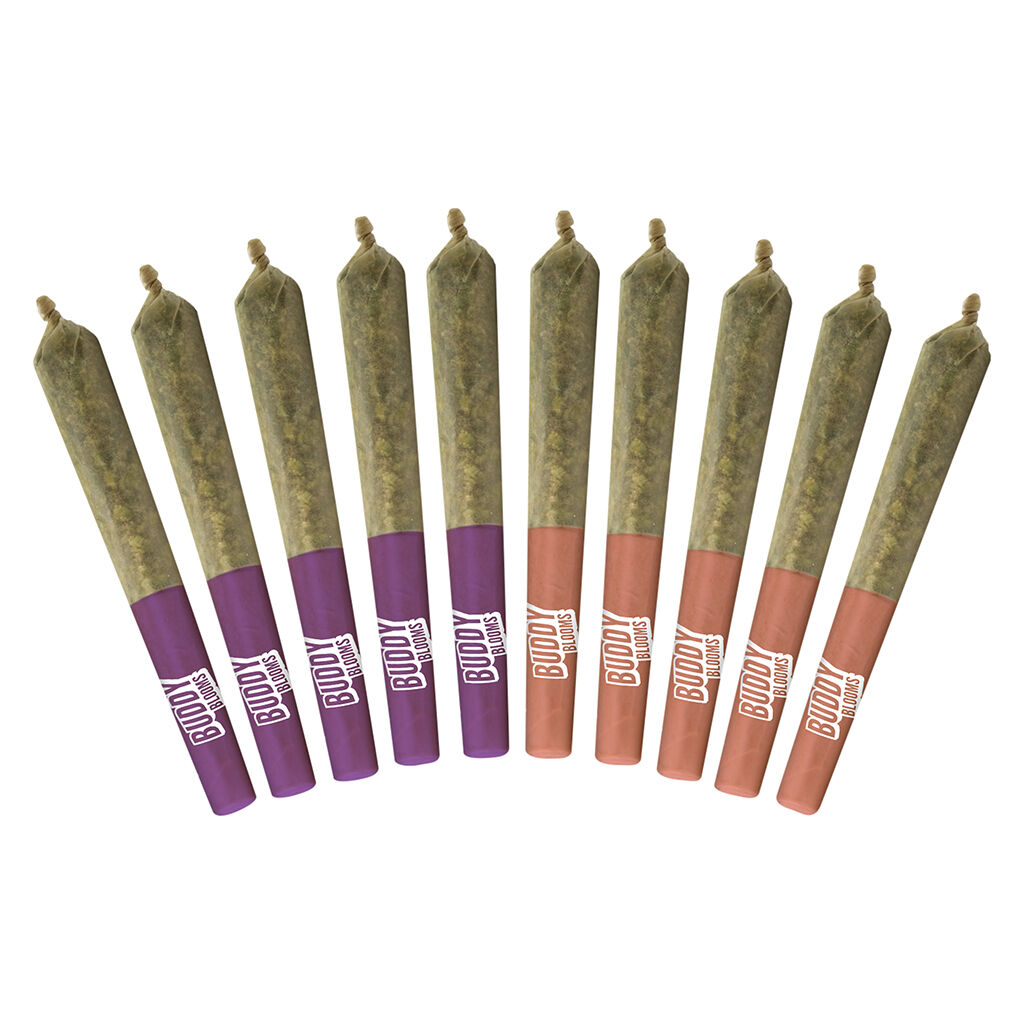 Buddy Blooms - Purple Haze & Strawberry OG Best Buds Mix'd Pre-Roll - Hybrid - 10x0.5g