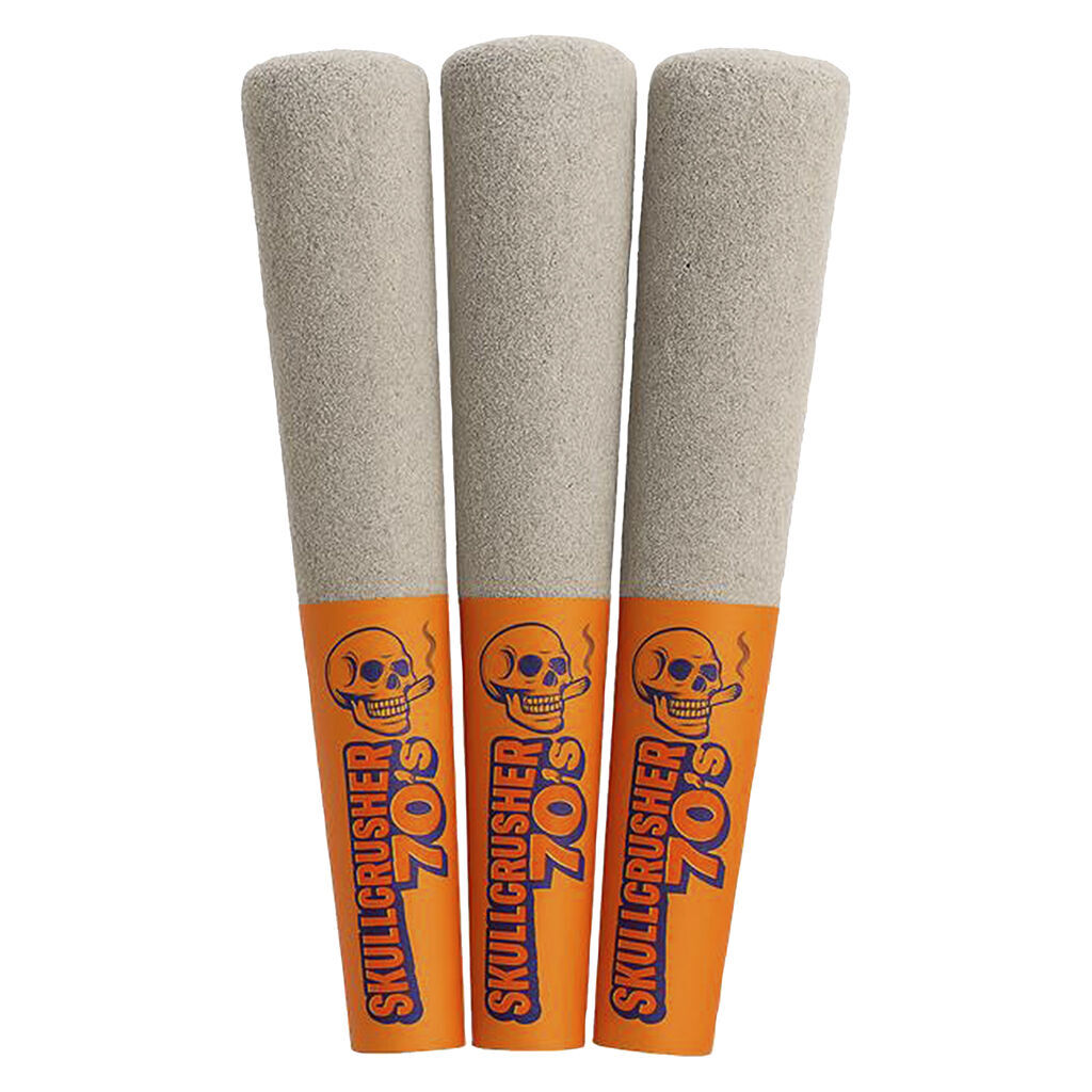 Skullcrusher 70's by RAD - Iced Orange - Quad Diamond Infused Pre-Roll - Sativa - 3x0.45g