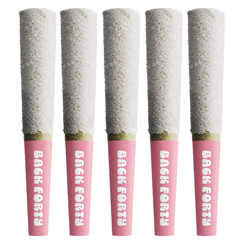 Back Forty - Frosted Icicles Infused Pre-Roll - Strawberry Pink - Hybrid - 5x0.5g