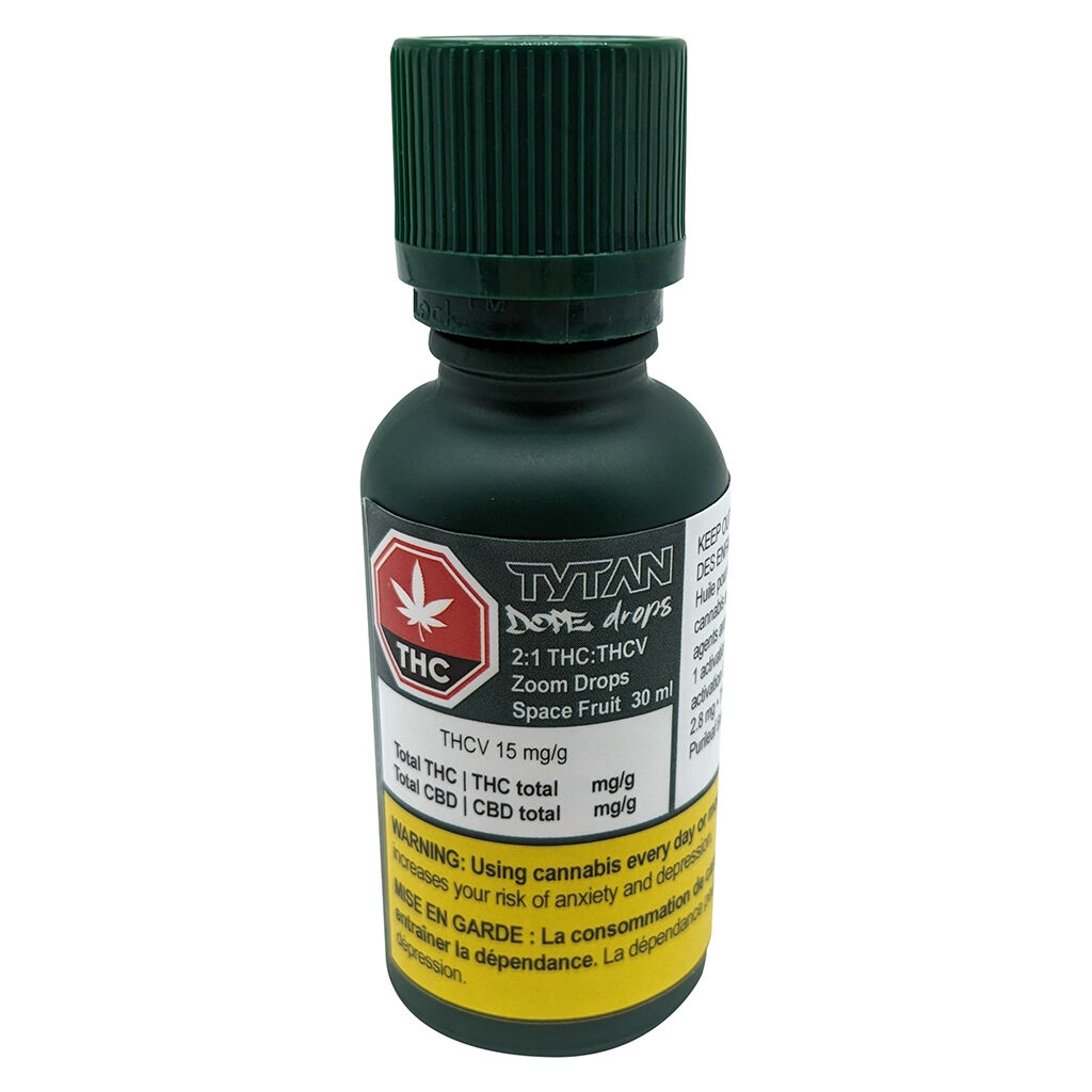 TYTAN Dope Drops - 2:1 THC:THCV Zoom Drops - Space Fruit - Hybrid - 30ml