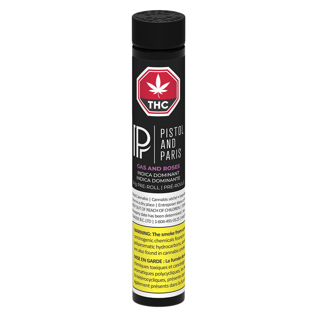 Pistol and Paris - Gas and Roses Pre-Roll - Indica - 1x1g