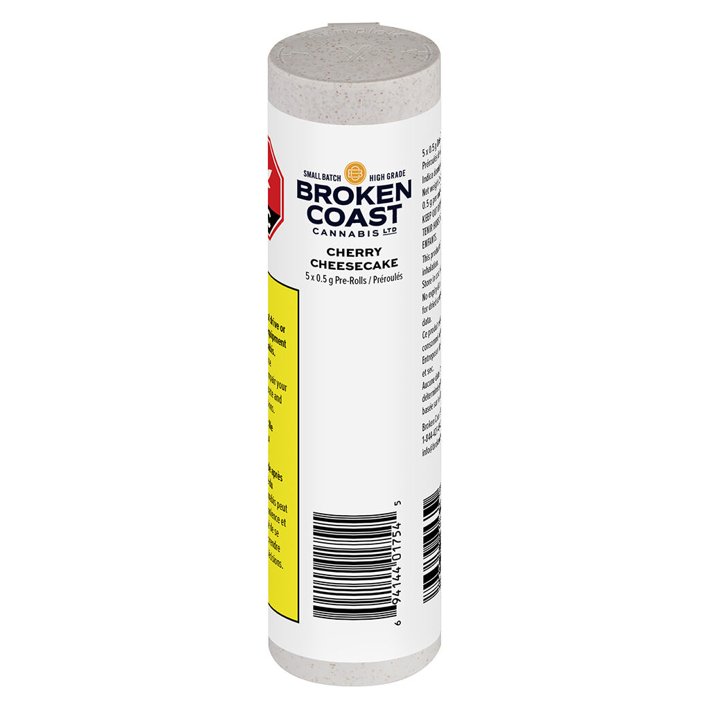 Broken Coast - Cherry Cheesecake Pre-Roll - Indica - 5x0.5g