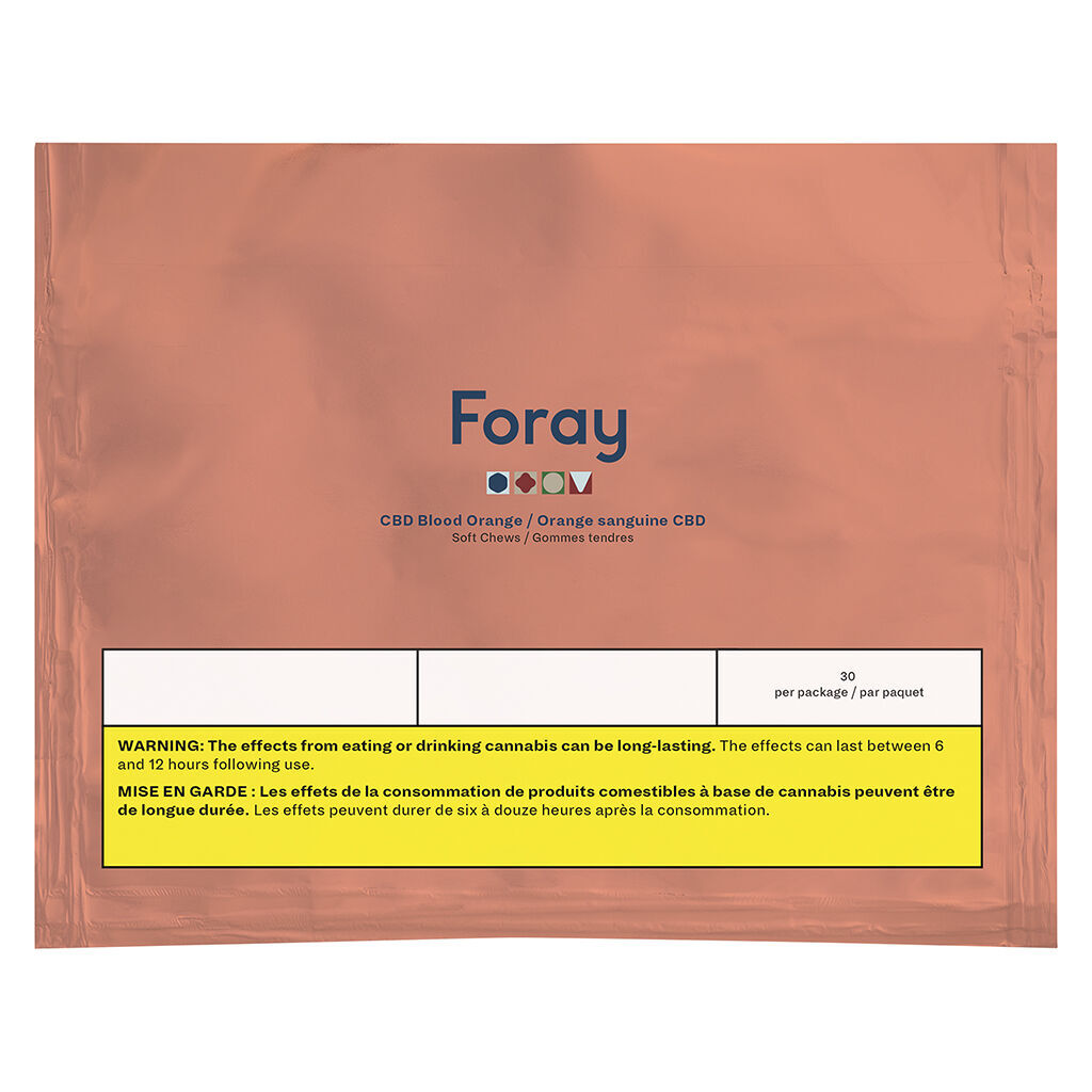 Foray - CBD Blood Orange Soft Chews - Blend - 30 Pack