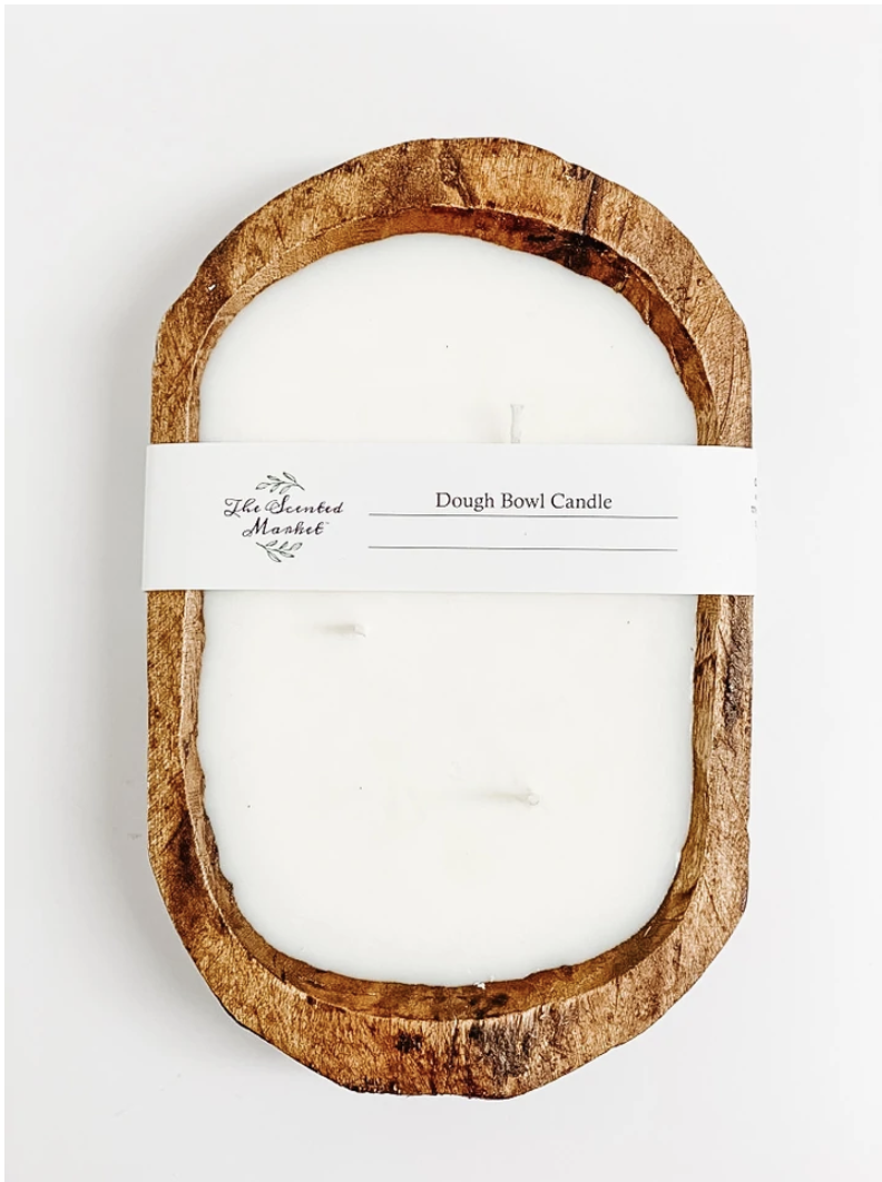CASHMERE Dough Bowl 3 wick Candle Brown