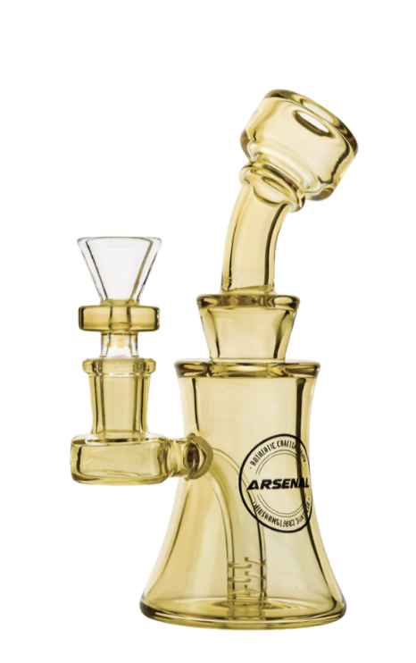 6" Arsenal Mini Prism Curve Bong - Yellow