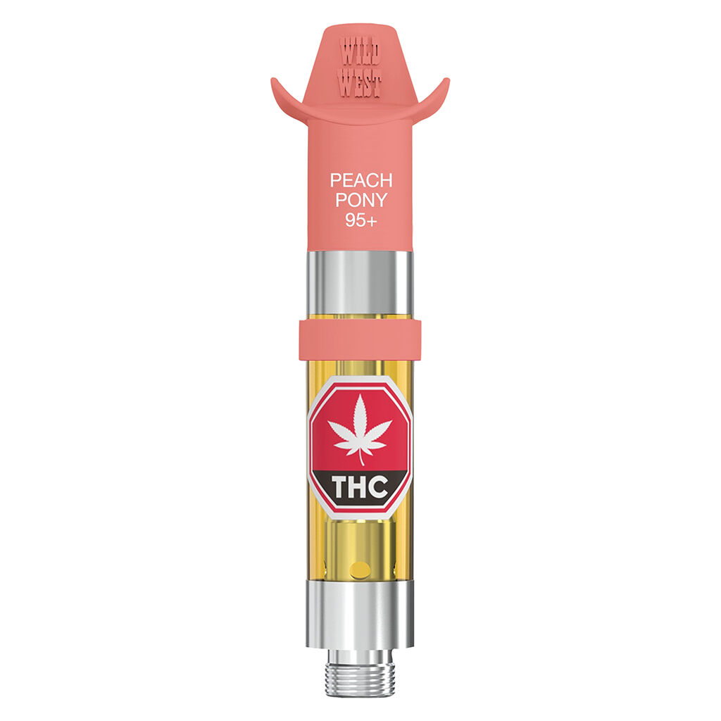 Wild West - 95+ Peach Pony Liquid Diamonds 510 Thread Cartridge - Hybrid - 0.95g