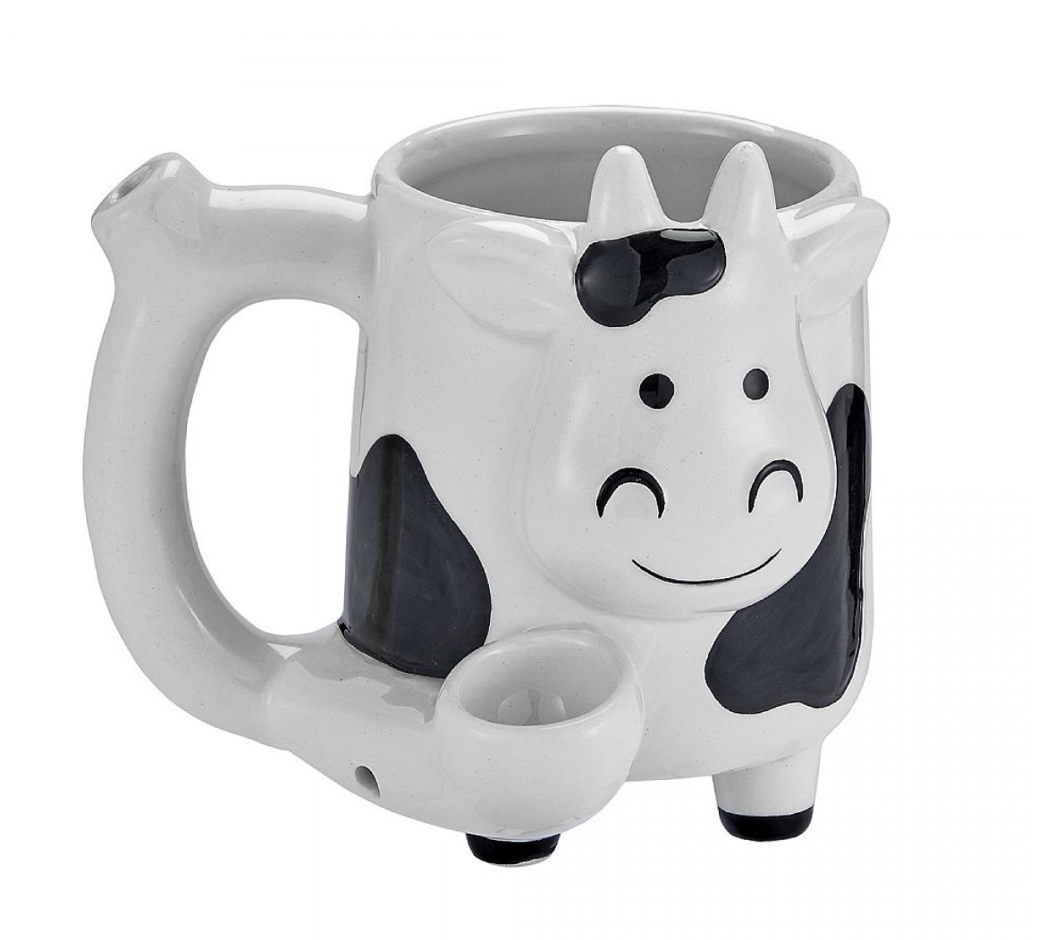Cow Ceramic Mug Pipe