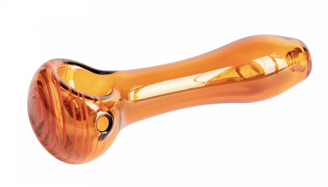 3.25" Econo Swirl Hand Pipe - Amber