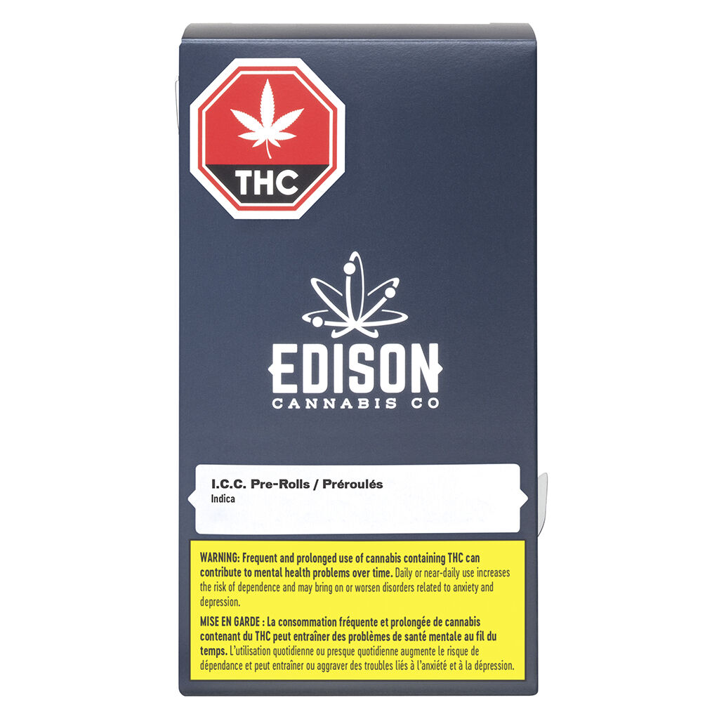 Edison Cannabis Co - I.C.C pre-roll 3-pack - Edison Cannabis Co - I.C.C 3-pack - 3x0.5g