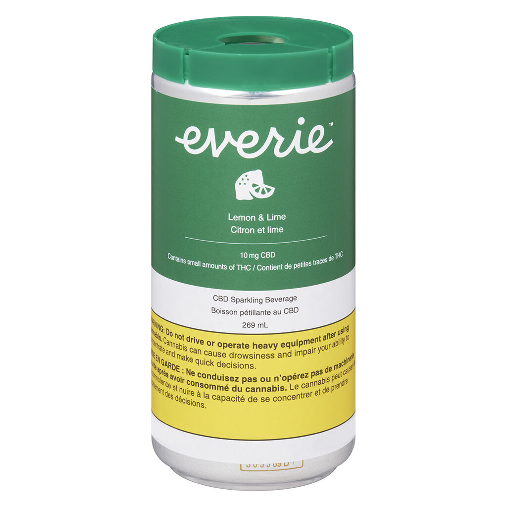 Everie - Lemon & Lime CBD Sparkling Beverage - Blend - 1x269ml