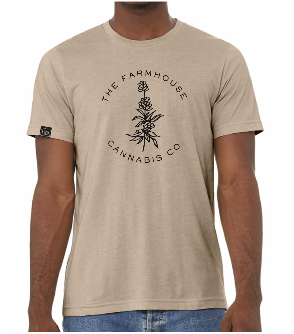 Farmhouse t-shirt - heather beige (large centre logo)
