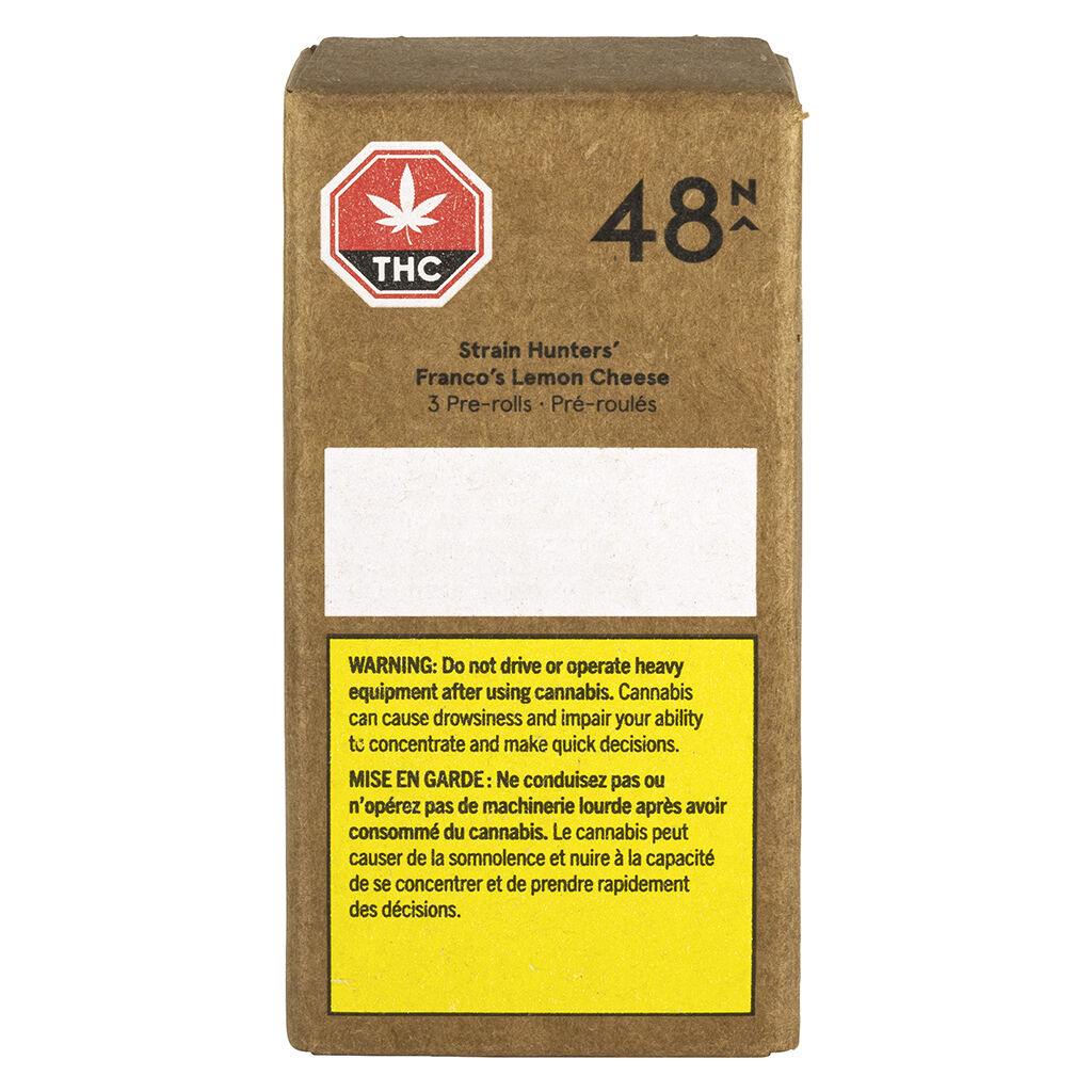 48North - Strain Hunters' Franco's Lemon Cheese Pre-Roll - 48North - Strain Hunters' Franco's Lemon Cheese - 3x0.5g