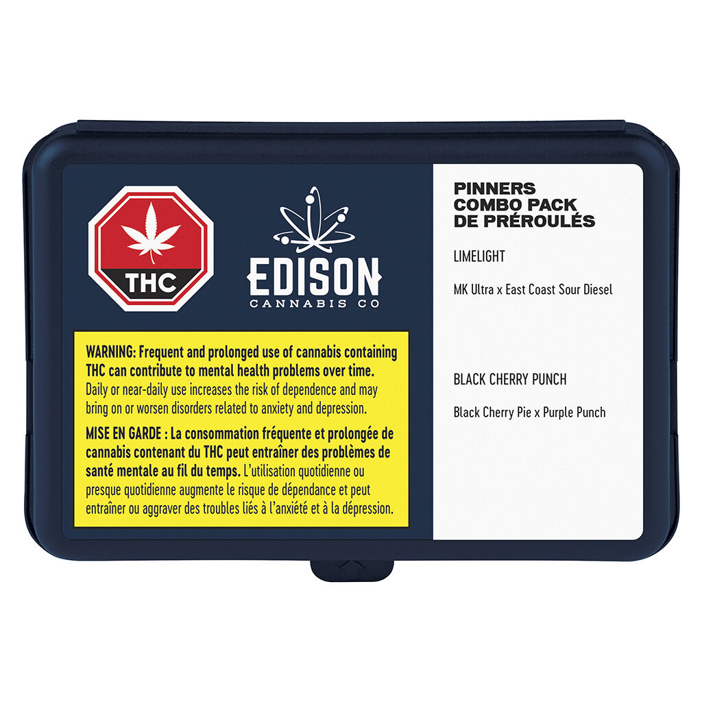 Edison Cannabis Co - Limelight + Black Cherry Punch Pre-Roll Combo Pack - Edison Cannabis Co - Limelight + Black Cherry Punch Combo Pack - Blend - 10x0.35g
