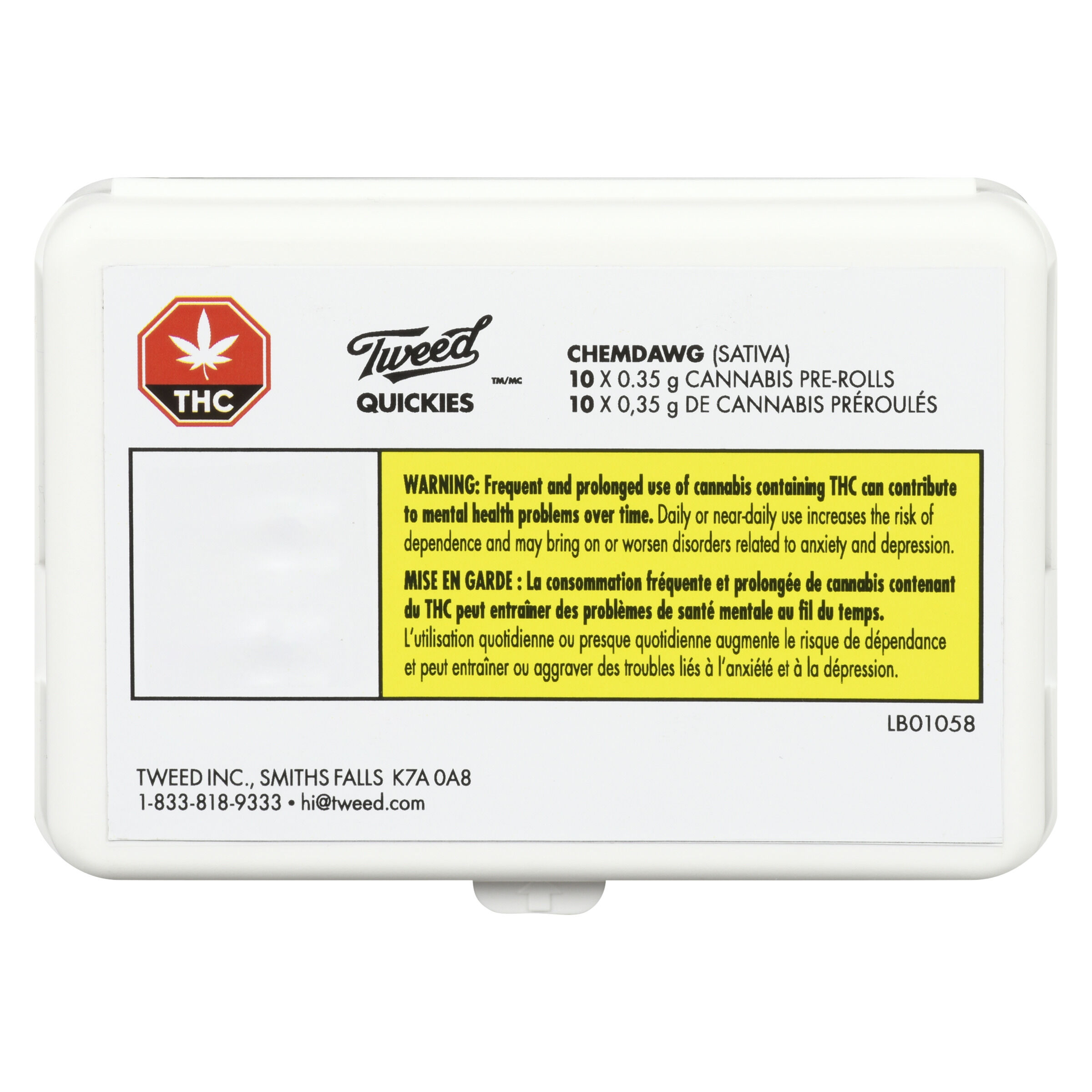 Tweed - Chemdawg Pre-Rolls - Tweed - Chemdawg - 10x0.35g