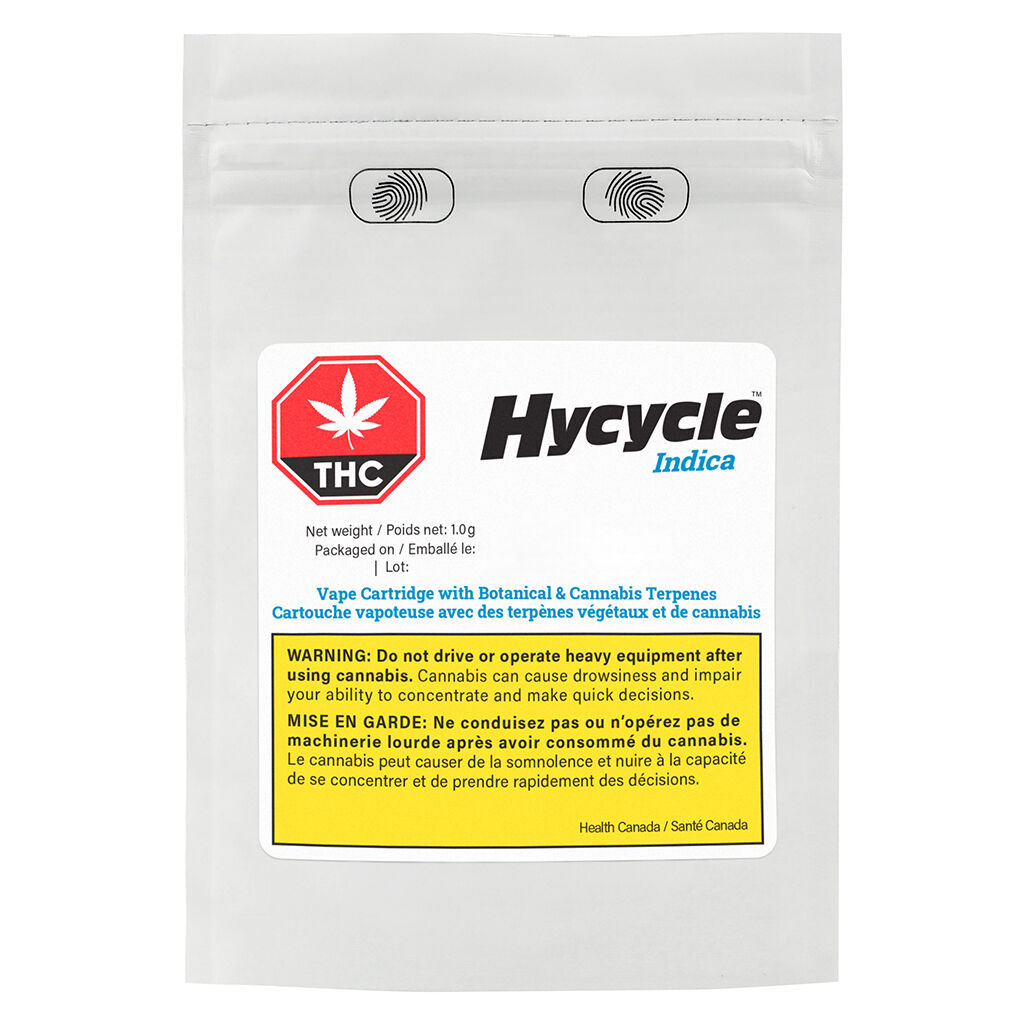 Hycycle - Indica Wappa 510 Thread Cartridge - Indica - 1g