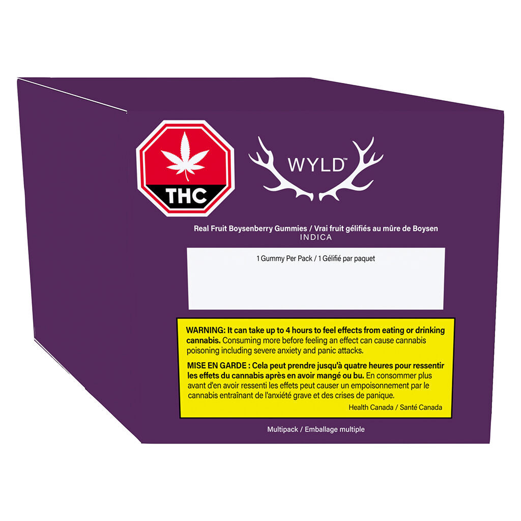 Wyld - Real Fruit Boysenberry Indica Gummies 2:1:1 CBD:CBN:THC - 10x1 Pack