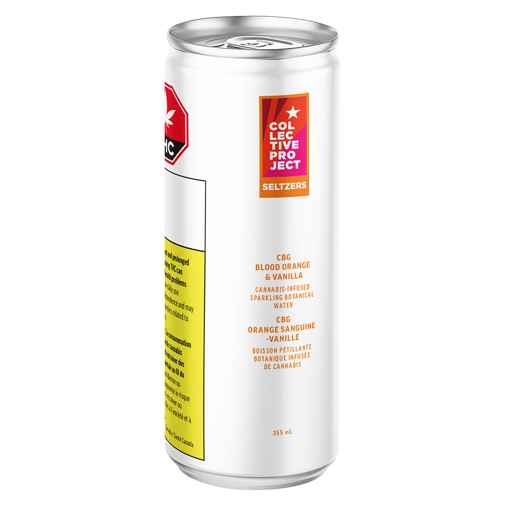 Collective Project - CBG Blood Orange & Vanilla Sparkling Botanical Water - Hybrid - 355ml