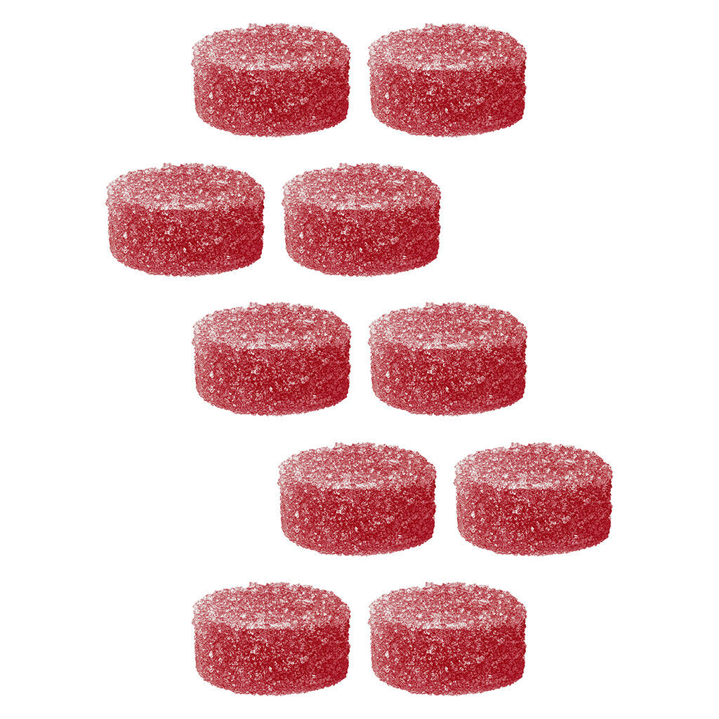 Edison Sonics - Red Razz Chiller Multi-pack 50 THC:CBD Gummies - Indica - 5x1 Pack