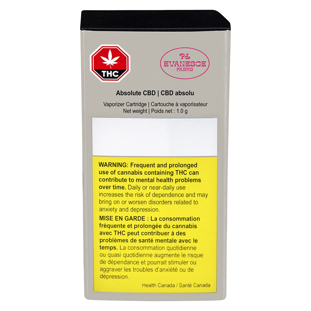 Evanesce Farms - Absolute CBD 510 Thread Cartridge - Blend - 1g