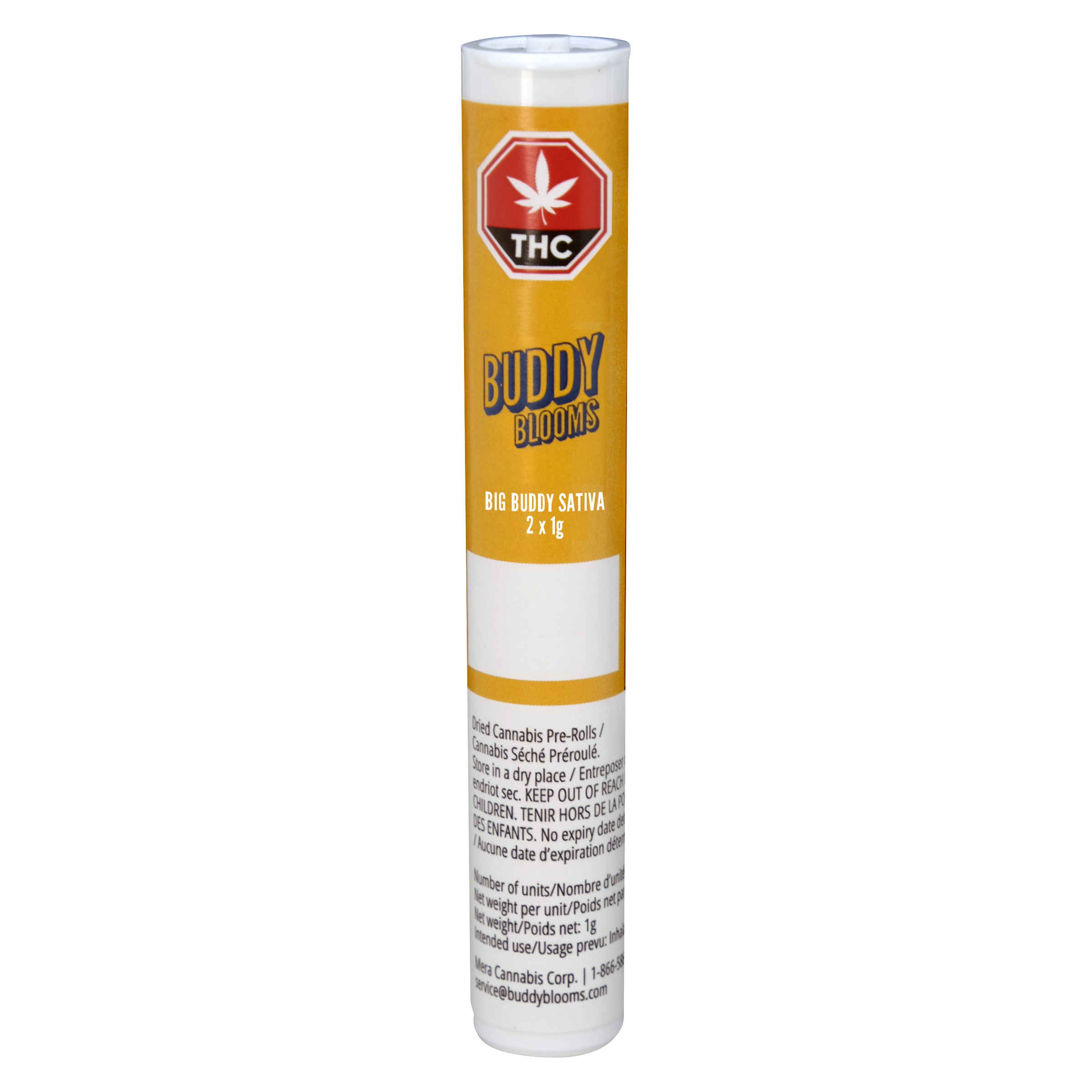 Buddy Blooms - 2 x Big Buddy Sativa Pre-Roll - 2x1g