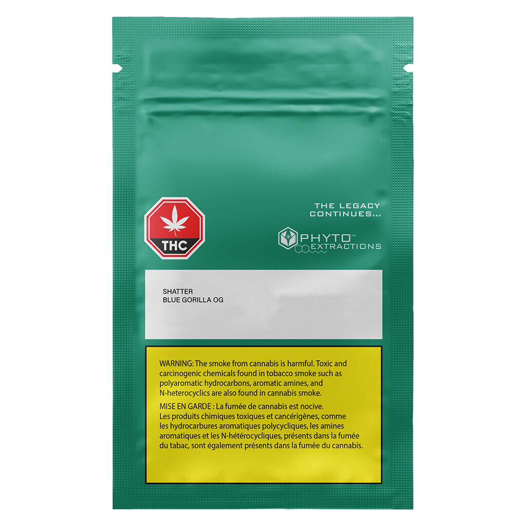 Phyto Extractions - Blue Gorilla OG Shatter - Hybrid - 1g