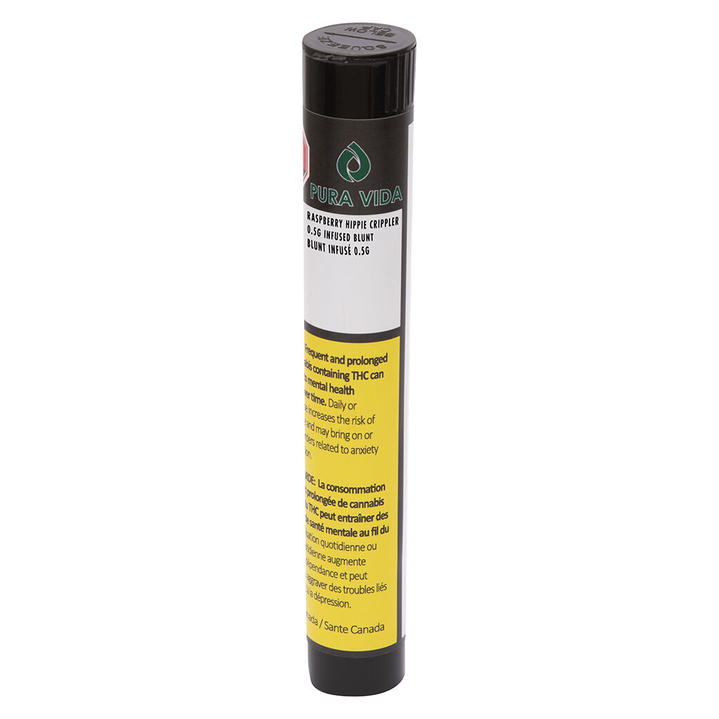 Pura Vida - Raspberry Hippie Crippler Infused Pre-Roll - Pura Vida - Raspberry Hippie Crippler Infused Blunt - Sativa - 1x0.5g