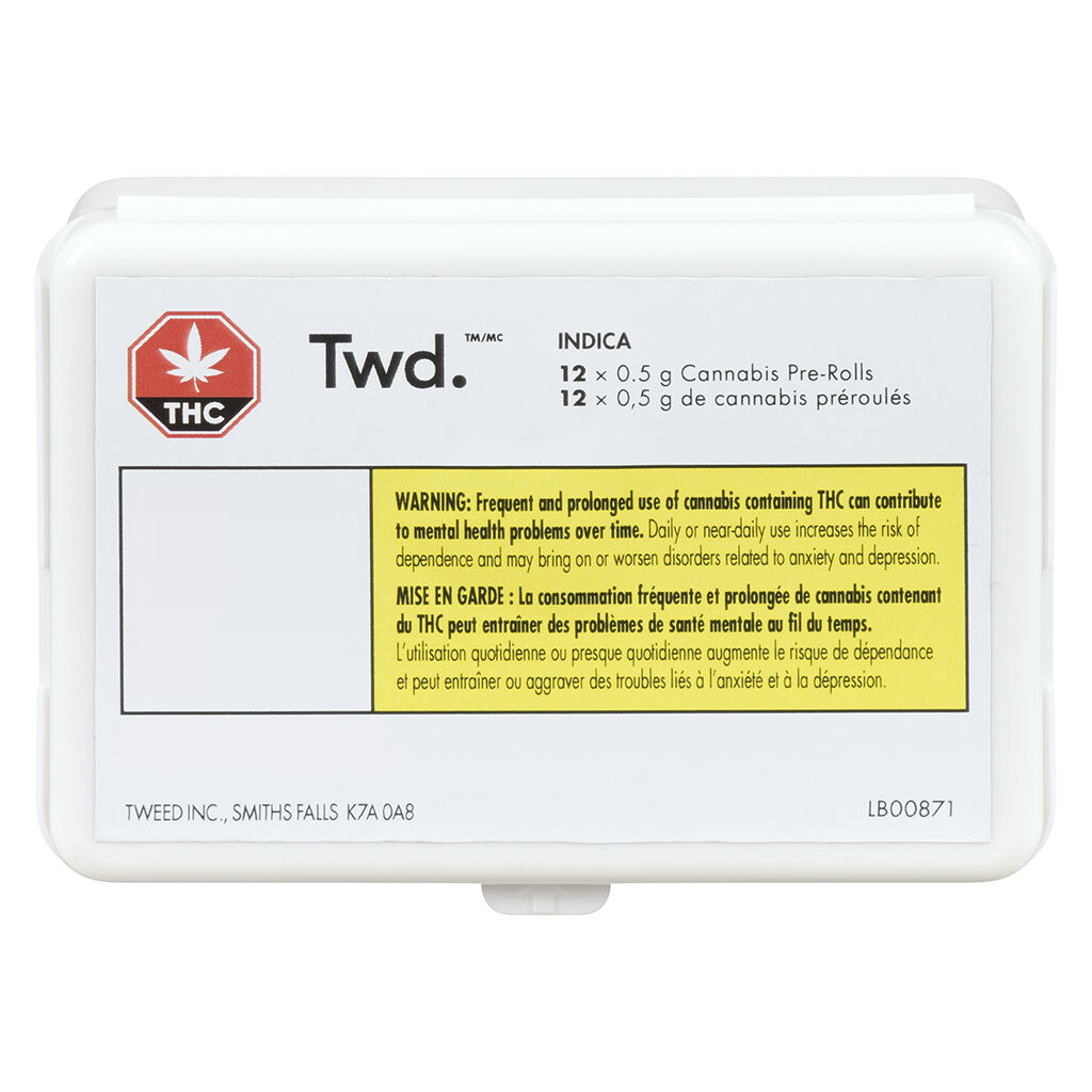 Twd. - Twd. Indica Pre-Roll - Twd. - Twd. Indica - 12x0.5g