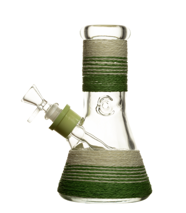 8" 7mm Jungle Buzz Glass Bong w/ Gift Box - Green