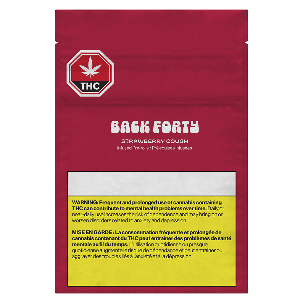 Back Forty - Strawberry Cough Infused Pre-Roll - Sativa - 3x0.5g