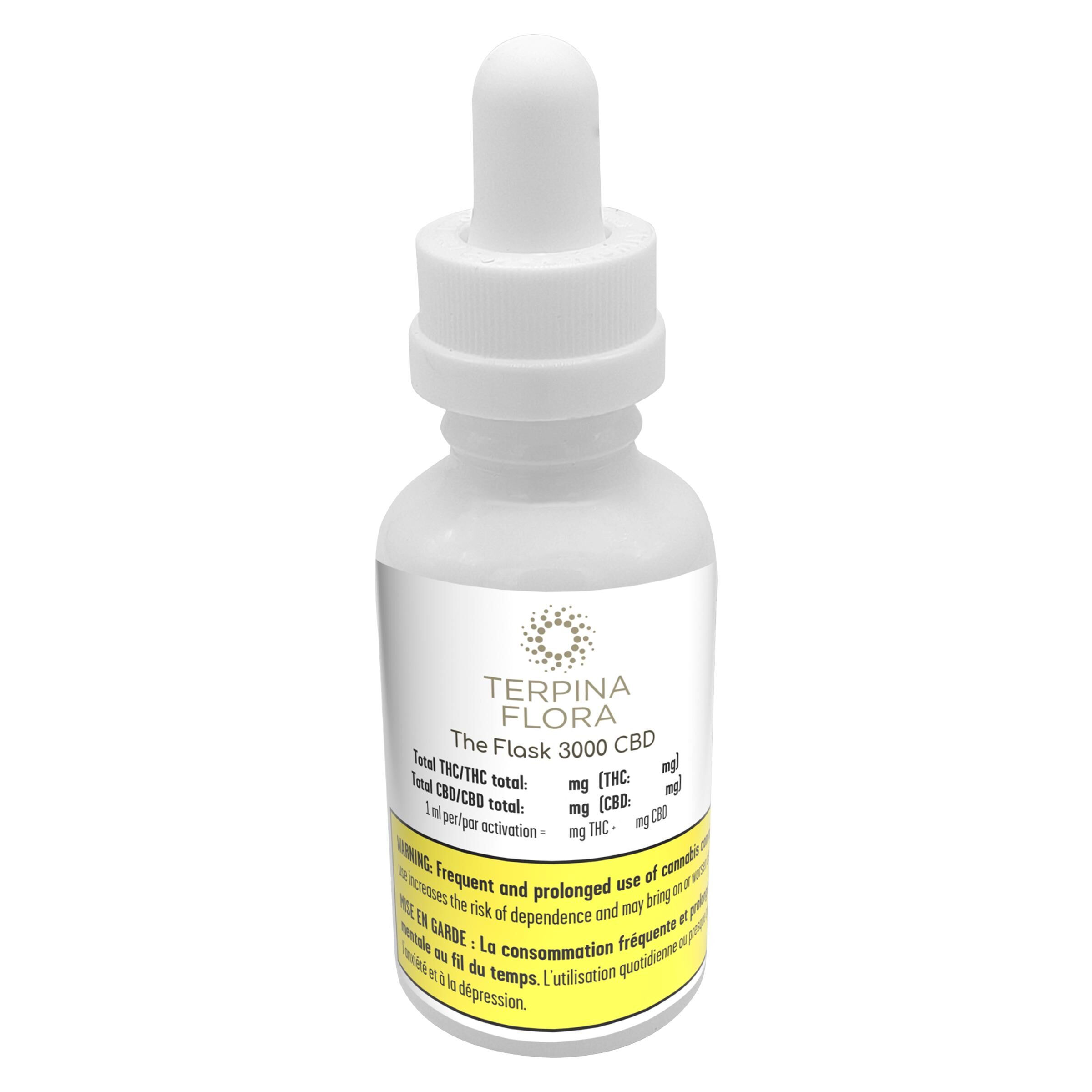 Terpina Flora - The Flask 3000 CBD - Hybrid - 30ml