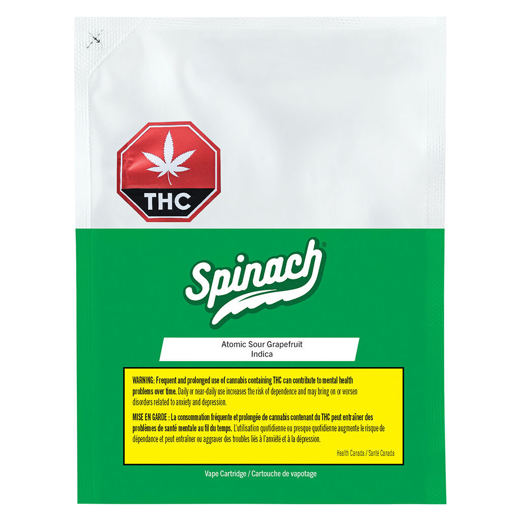 - - Atomic Sour Grapefruit 510 Thread Cartridge - Spinach - Atomic Sour Grapefruit 510 Thread Cartridge - 1g