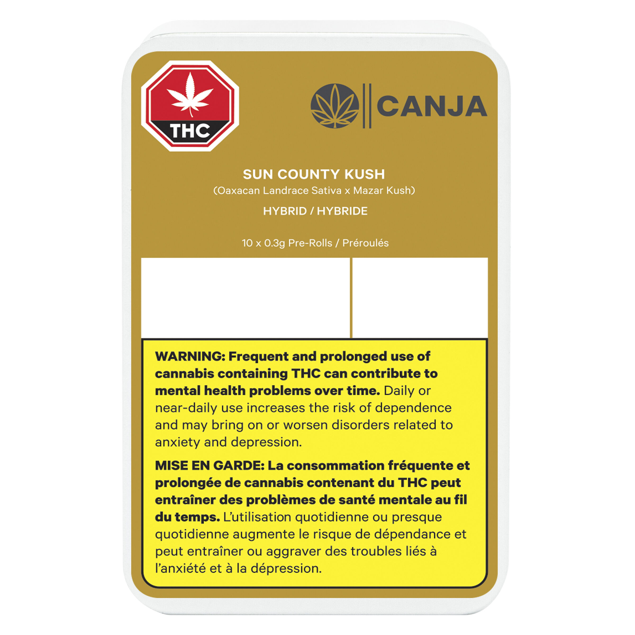 Canja - Canja Sun County Kush Pre-Roll - Canja - Canja Sun County Kush - 10x0.3g