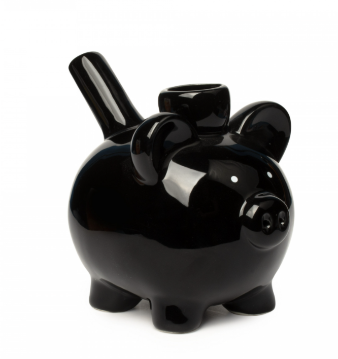 Pig Ceramic Pipe (Black)